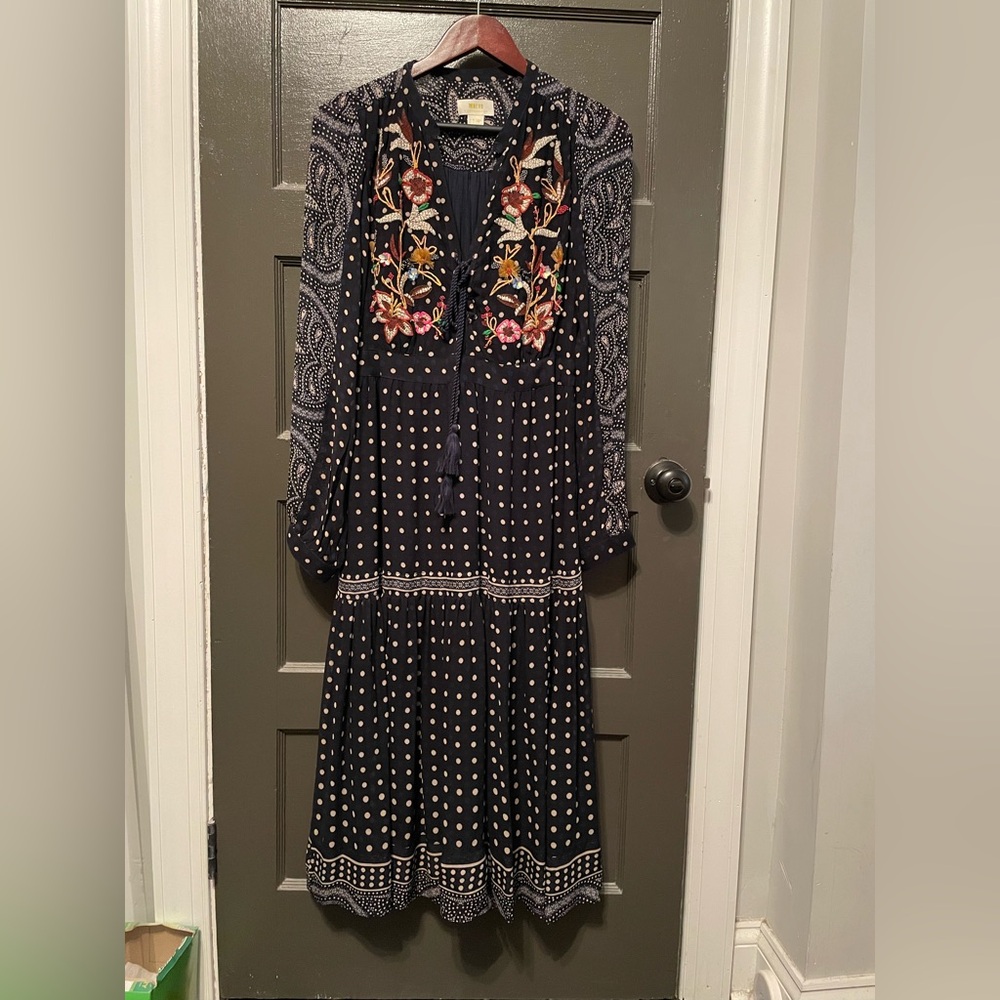 Maeve Embroidered Dress Like New!